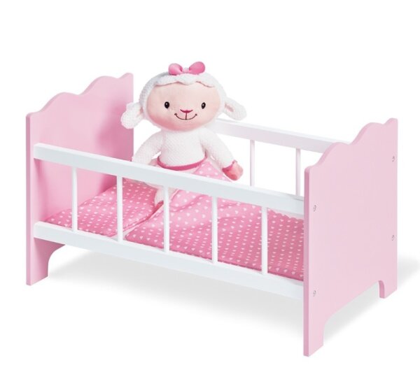 Puppenbett Rosa, 4-tlg. Schaf im Bett