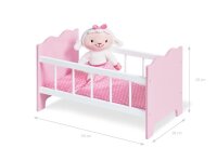 Puppenbett Rosa, 4-tlg. Mit Ma&szlig;en