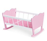 Puppenwiege Rosa, 4-tlg.