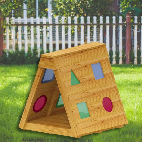 Outdoor Zwergenkrabbelh&uuml;tte Farbenspiel im Garten