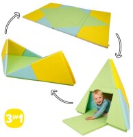 3-in-1 Spielmatte, faltbar zu Tipi-Zelt und  Boot