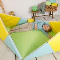 3-in-1 Spielmatte, faltbar zu Tipi-Zelt und  Boot