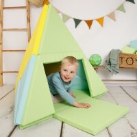 3-in-1 Spielmatte, faltbar zu Tipi-Zelt und  Boot