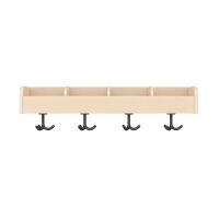 Garderobenablage 80 cm, 4 F&auml;cher, frontal