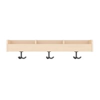 Garderobenablage 90 cm, 3 F&auml;cher, frontal