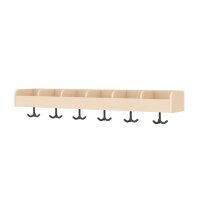 Garderobenablage 120 cm, 6 F&auml;cher