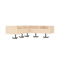 Garderoben-Eckablage 60 cm, 5 F&auml;cher