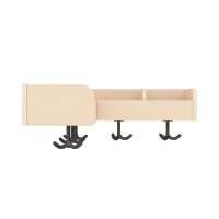 Garderoben-Eckablage 60 cm, 5 F&auml;cher, Seitenansich