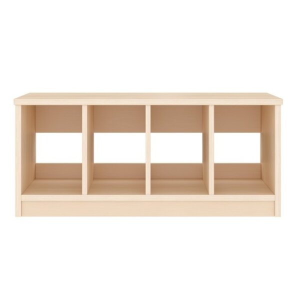 Garderobenbank Sockel 80 cm, 4 Pl&auml;tze, von vorne