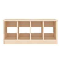 Garderobenbank Sockel 80 cm, 4 Pl&auml;tze, von vorne