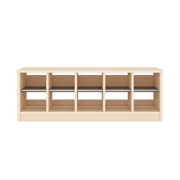 Garderobenbank 100 cm, 5 Pl&auml;tze, von vorne