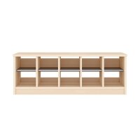Garderobenbank Sockel + St&auml;be, 100 cm, 5 Pl&auml;tze