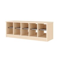 Garderobenbank 100 cm, 5 Pl&auml;tze, seitlich