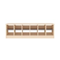 Garderobenbank Sockel + St&auml;be, 120 cm, 6 Pl&auml;tze