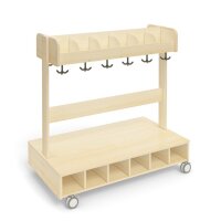 Mobile Doppel-Garderobe, 8 Pl&auml;tze
