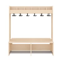 Doppel-Garderobe, 8 Pl&auml;tze