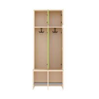 Komplettgarderobe mit T&uuml;ren, 2 Pl&auml;tze