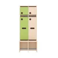 Komplettgarderobe mit T&uuml;ren, 2 Pl&auml;tze
