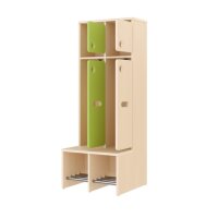 Komplettgarderobe mit T&uuml;ren, 2 Pl&auml;tze