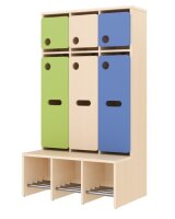 Komplettgarderobe mit T&uuml;ren, 3 Pl&auml;tze