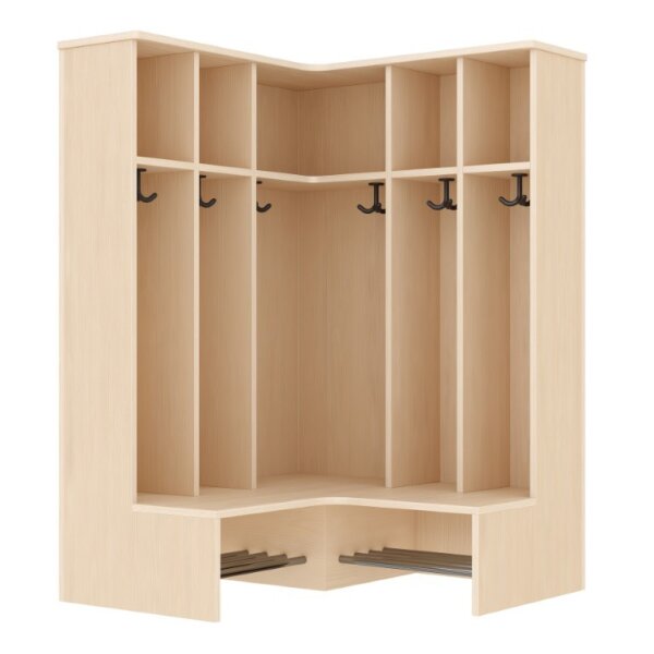 Komplett-Eckgarderobe 6 Pl&auml;tze