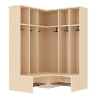Komplett-Eckgarderobe 6 Pl&auml;tze