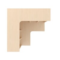 Komplett-Eckgarderobe 6 Pl&auml;tze