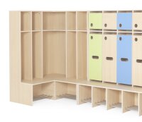Komplett-Eckgarderobe 6 Pl&auml;tze