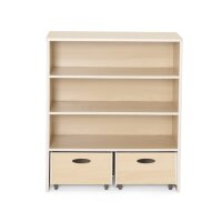 Regalschrank mit Rollk&auml;sten, von vorne