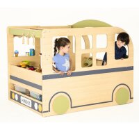 Food Truck Kinde schauen aus dem Fenster