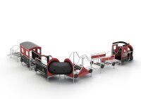Rote Eisenbahn, 12-teilig - mit Kriechtunnel