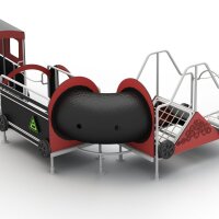 Kriechtunnel im Zug integriert
