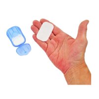 Mini Seifenbl&auml;ttchen Spender, 20 Bl&auml;tter