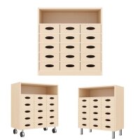 Regalschrank mit 15 Materialk&auml;sten