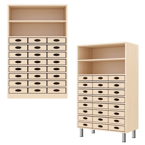Regalschrank 120-80, 24 Materialk&auml;sten