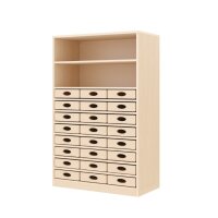 Regalschrank 24 Materialk&auml;sten, mit Sockel