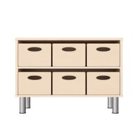 Regalschrank mit F&uuml;&szlig;en von vorne