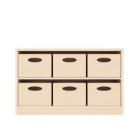 Regalschrank mit Sockel von vorne