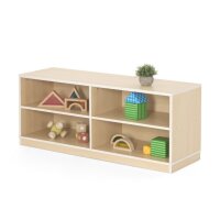 Regalschrank mit 4 F&auml;cher, mit Sockel und Deko