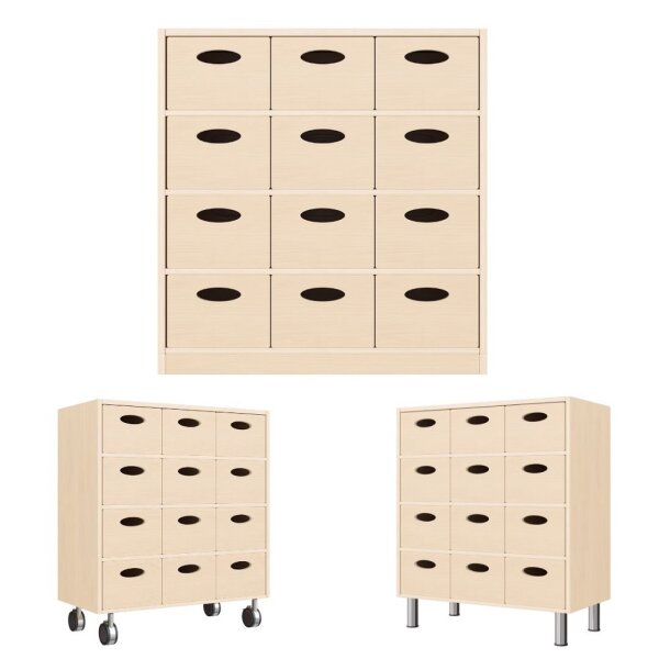 Regalschrank mit 12 Materialk&auml;sten
