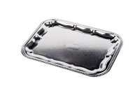 Partyplatte Metall verchromt