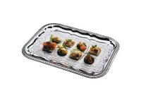 Partyplatte Metall verchromt