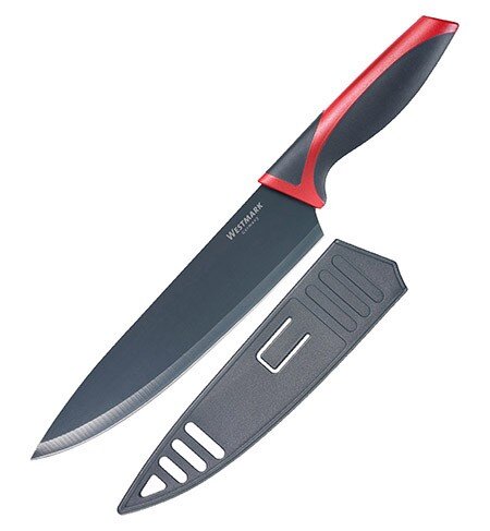 Chefmesser schwarz/rot
