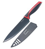 Chefmesser schwarz/rot