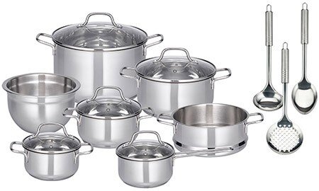 Topfset Edelstahl RED 10-teilig