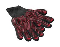 Ofen-Fingerhandschuhe, schwarz/rot