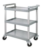 Servierwagen grau, 3 Borde