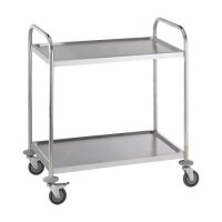 Servierwagen Edelstahl, 2 Borde