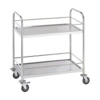 Servierwagen Edelstahl mit Reling