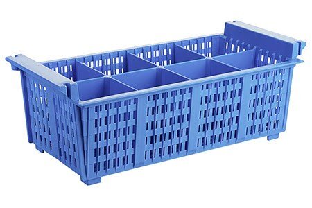 Bestecksp&uuml;lkorb, 8-fach, farbig
